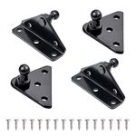 Universal 10MM Ball Stud Mounting Bracket for Gas Struts Lift Supports Shocks Spring Prop 4PCS, Black 4PCS, Black