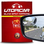 Utopicar Blind Spot Car Mirror - Convex Blindspot Mirrors for 3x Larger Image, Engineered Design for Side Mirror (Blindspot), Frameless - Rear View Blind Spot Mirrors (2 Pack)