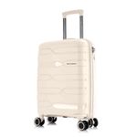 Nasher Miles Paris Hard-Sided Polypropylene Cabin Luggage White 20 Inch |55Cm 4 Spinner Wheels Trolley Bag