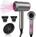 CASAMAA Ionic Hair Dryer 2000W Professional Hairdryer Powerful AC Motor Quick Drying with 2 Speed 3 Heat Setting, Cool Shot Button with 1 Diffuser & 2 Concentrator for Multi Women Man Hairstyles