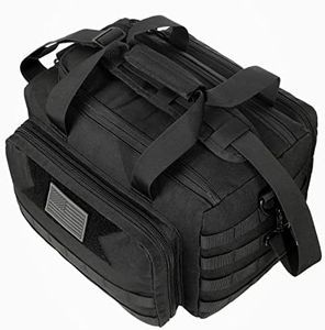 GZ XINXING Large Duffle Case Gun Range Bag Tactical Firearm Pistol Shooting Hunting Range Bag (Obsidian Black)