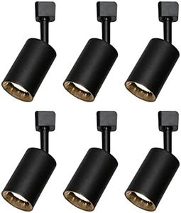 KING SHA H Type Track Lighting Heads Anti Glare,Come with 7w (50W Eqv.) Dimmable CRI90+ 3000K MR16 GU10 Bulbs,ETL Listed,6 Pack