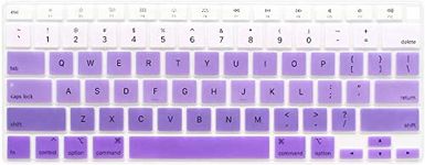 Oaky Keyboard Protector Compatible with MacBook Air M1 13 inch 2020 Release Model A2179, A2337 Ultra Thin Keyboard Cover Waterproof Dust-Proof Keyboard Skin - Silicon Purple