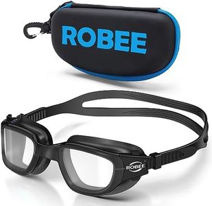 Robee Swimming Goggles, Adult Swim Goggles for Men Women Youth Teenagers, Water Pool Clear Goggles