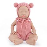 Vollence 12 inch Realistic Silicone Newborn Baby Doll Girl, Full Silicone Doll with Clothes and Feeding Accessories - Girl