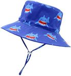 Sarfel Baby Sun Hat Toddler Summer Hats UPF 50+ Baby Bucket Hat Kids Beach Hats for Baby Boys, Shark, 12-24 Months