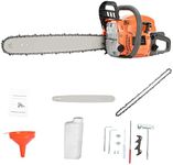 Hesitroad Cordless Chainsaw,58cc 20 Inch Gas Powered Chainsaw,8500rpm 2-Cycle Handheld Petrol Chainsaw Optional for Trees Wood Farm Garden Ranch Forest Cutting From USA Fast Arrival 20Inch