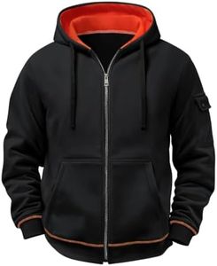 OTSANT Men's Zip Up Hoodies Fleece Lightweight Sweatshirt with Multipocket