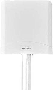 Nedis 5G / 4G / 3G / GSM Antenna for Reliable Signal Reception with 2.5m LMR200 Cable, 698-5000 MHz, Suitable for Outdoor Use - White