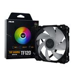 ASUS TUF Gaming TF120 ARGB Chassis Fan 3-Pin Customizable LEDs Blade, Advanced Fluid Dynamic Bearing, 120mm PWM Control, Anti-vibration Pads, Double-layer LED Array for Computer Case & Liquid Radiator