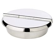 Edzard folding ashtray Ashburn, heavily silver-plated, ø 10 cm, handmade, suitable for outdoor use, ashtray suitable for cigarettes and cigars, wind and weather resistant due to the lid