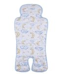 Baby Pushchair Seat Liners, Gel Car Seat Cooler Pad Baby Stroller Ice Seat Cooler Mat Baby Cushion Stroller Cooling Pad Suitable for Baby Dining Chair, Child Safety Seat (Moon)