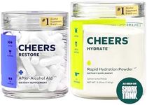 Cheers Classic Combo | Restore + Hydrate | Rehydrate & Feel Better After Drinking | DHM, L-Cysteine, B-Vitamins, Electrolytes | 12 Doses Each | Liver Support | Electrolyte Supplements