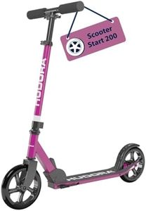 HUDORA Scooter Start 200 I Stabiler Aluminium-Roller I Höhenverstellbarer & zusammenklappbarer Cityroller I Kinder- & Erwachsenenroller für bis zu 100kg I Solider Tretroller mit Ständer