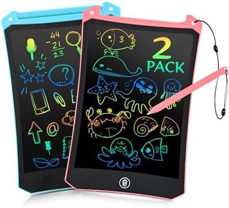 EooCoo Gifts for Girls Boys, 2 Pack Writing Tablet for Kids, 8.5 inch Toddler Travel Essentials, Drawing Board No Mess Colouring Book for Toddlers, Kids Toys in Car, Educational Learning Fidget Toys