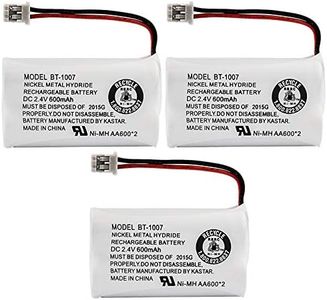 New! Genuine Uniden BBTY0651101 BT-1007 NiMH 600mAh DC 2.4V Rechargeable Cordless Telephone Battery (3-Pack)