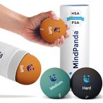 Mind & Body Stress Balls for Adults - Triple Density Squeeze Balls for Hand Therapy & Grip Strengthening Ball - Stress & Anxiety Relief - Physical Therapy Support - Soft, Medium, Hard Gel Core