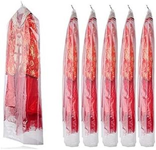 Dealglad 10Pcs Plastic Clear Garment Bags, Dry Cleaner Suit Clothes Dustproof Cover Storage Bags (60 x 90cm)