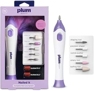Plum Beauty Cordless Electric Nail Drill, Professional Nail File Dremel Tool, Efile Drill Machine, Acrylic Tool Kit, Portable Grinder, Gel Polish Shaper