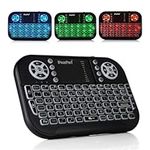 iPazzPort Mini Bluetooth Keyboard with Touchpad Mouse,Wireless Keyboard Rechargeable with 2.4G USB Dongle Ergonomic for Mac TV Box/FireStick/Smart Phones/Laptop/PC