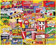 White Mountain Movie Snacks 1000 Piece Jigsaw Puzzle Collage Puzzles for Adults and Family