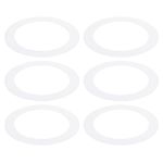 PATIKIL Goof Rings for 6-8" Inch Recessed Can Lighting Down Light, 6 Pcs Metal Goof Trim Rings Cover, Outer Diameter 8.62-inch, Inner Diameter 6.25-inch, Matte Finish White,Flush Mount