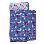 Marvel Spidey & His Amazing Friends Toddler Naptime Blanket with Attached Removable Pillow, 44”x20” Kids Nap Mat, Rollup & Close with Velcro Straps & Carry Handle for Preschool, Daycare & Sleepovers