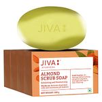 Jiva Almond Soap 100gm | 100% Pure & Natural | Deep Cleanses Impurities & Exfoliates Dead Skin Cells | Controls Acne, Pimples & Blackheads | Maintains pH Balance | Ideal For All Skin Types (Pack Of 4)