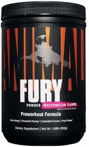 Animal Fury Pre-Workout Energy Supplement with Amino Acids, Watermelon 30 Servings