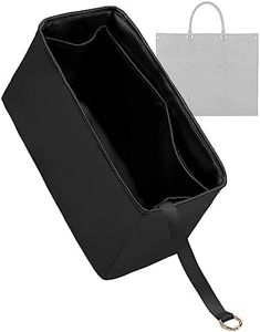 ZYZii Purse Organizer for LV OnTheGo BB/PM/MM/GM,Silky Smooth Insert,Lightweight Bag in Bag,Luxury Handbag Storage Accessories(onthego GM,Black)