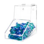 Tikitup Laundry Pods Container, Acrylic Candy Dispenser Holder with 2 Lids, Dishwasher Pod Holder, Coffee Pod Holder, Office Used- Stand or Wall Mount (1pcs, 8.1" L x 5.3" W x 8.1" H)