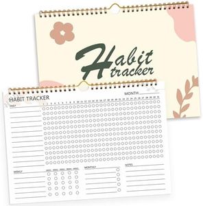 Habit Tracker Calendar - 12 Months Undated Daily Goal and Habit Tracker, Habits Tracker Journal Planner with Spiral Binding, Great Productivity Tool and Workout Calendar, 11.7"x8.5"
