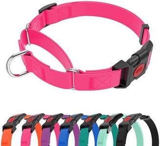 Kidding Pets Waterproof Martingale Collar for Dogs,Easy to Clean Dog Collars with Safety Quick Release Buckle,Rubber Collar for Medium Large Dogs Walking Training