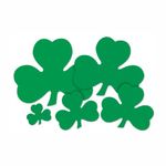 Beistle 33760-5 144-Pack Decorative Printed Shamrock Cutouts, 5-Inch