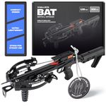 BALLISTA BAT Compound Crossbow with L-Buttstock, Crossbow for Hunting, Fishing and Target for Adults and Youth - Fast 330fps, Powerful 130lbs, Lightweight 3lbs