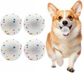 Unimore 4PCS 2.3" ETPU Dog Fetch Balls for Upgrade Automatic Dog Toy Ball Launchers, Relieves Anxiety, Breeds Chew Toys for Teething, Interactive Pet Tennis Balls Toy for Small and Medium Puppy