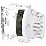 SA Products Fan Heater with 2 Heat Settings & Cool Function – Portable Heater Fan Heaters for Home with Variable Thermostat | Space Heater | Portable Electric Heater | Low Energy Heaters for home