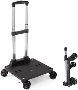 Amythe Backpack Trolley with 5 Swivel Wheels, Folding Rolling Luggage Cart