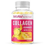 Collagen Gummies for Women | 200mg Hydrolyzed Collagen + 2500mcg Biotin, with Vitamin C, E & Zinc | Anti Aging, Hair Growth, Skin, Strong Nails | Non-GMO Gummy Vitamin Supplements | 60 Count