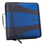 Case-it The Dual 2.0 Zipper Binder Backpack - Two 2 Inch D-Rings - 5 Subject File Folder - Multiple Pockets - 800 Sheet Capacity - Comes with Shoulder Strap - Blue Dual-301