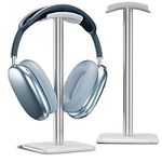 Alyvisun Headphones Stand [Weighted Base & Taller Height] Headset Holder Stand, Universal Headset Desk Hook for All Gaming Headset/Desktop Earphones, Silver