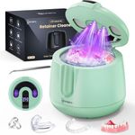 UMPOPO Ultrasonic Retainer Cleaner Machine 48kHz, Dental Cleaning Pod, Ultrasonic Retainer Cleaner for Dentures, Aligners, Mouth Guards, Toothbrush Heads and Jewelry with 200ML Capacity, LAB Supply
