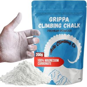 Avila Climbing Co. Climbing Chalk 200g Premium Powder, Performance Friction Gymnastics Chalk 100% Magnesium - Ultra Grip for Lifting, Rock Climbing, Gym, Weights & More! Long Lasting & Skin Friendly