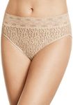 Wacoal Womens Halo Hi-Cut Brief Briefs - Off-White -