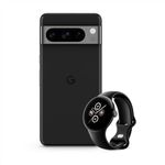 Google Pixel 8 Pro – Unlocked Android Smartphone Obsidian, 128GB + Pixel Watch 2 Matte Black Aluminium, Obsidian – Wi-Fi