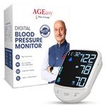 AGEasy (Max Group) Automatic BP Monitor | Digital Blood Pressure Machine | Large 4.7” LED Display | Clinically Accurate | 2 Users Memory (180 Readings) | Adjustable Arm Cuff (22–42 cm) | 2-Year Warranty