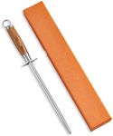 Absorated Honing Rod, 12.5" Knife Sharpener Rod, Sturdy Ceramic Honing Rod for Knife Sharpening Honing Steel, Professional Sharpening Steel Kitchen Knife Sharpener for Speedy Sharp Knives, Scissors