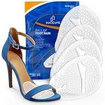 Succure 2 Pair Metatarsal Pads for Women & Men's Ball of Foot Cushions for Women High Heel - Helps with Pain Instantly - 0.12in Thick Mortons Neuroma Inserts - Soft Foot Pads Ball of Foot Pain (Clear)