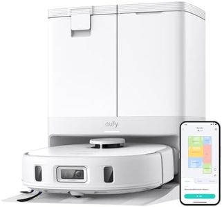 eufy X10 Pro Omni Saugroboter mit Wischfunktion & Absaugstation, All-in-One-Station, 8.000Pa, Auto-Absaugen/Befüllen, 2× Auto-Lift-Mopp mit Auto-Waschen/Trocknen, Aktive Hindernisvermeidung(weiß)