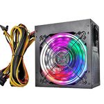 400W Power Supply for Computer Desktop Power Supply with Temperature Control, Continuous Power with Slent Cooling Fan